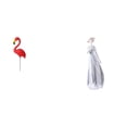 thumbnail image 1 of Escultura de flamenco para jardín con figura de dama de , estatua de niña nórdica para una decoración encantadora y moderna del hogar., 1 of 8