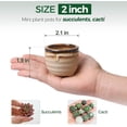 thumbnail image 3 of Mini Ceramic Succulent Pots with Drainage - Set of 6, Tiny Pots for Plants, Home and Office Decor, Plant Lover Gifts for Women, 3 of 9