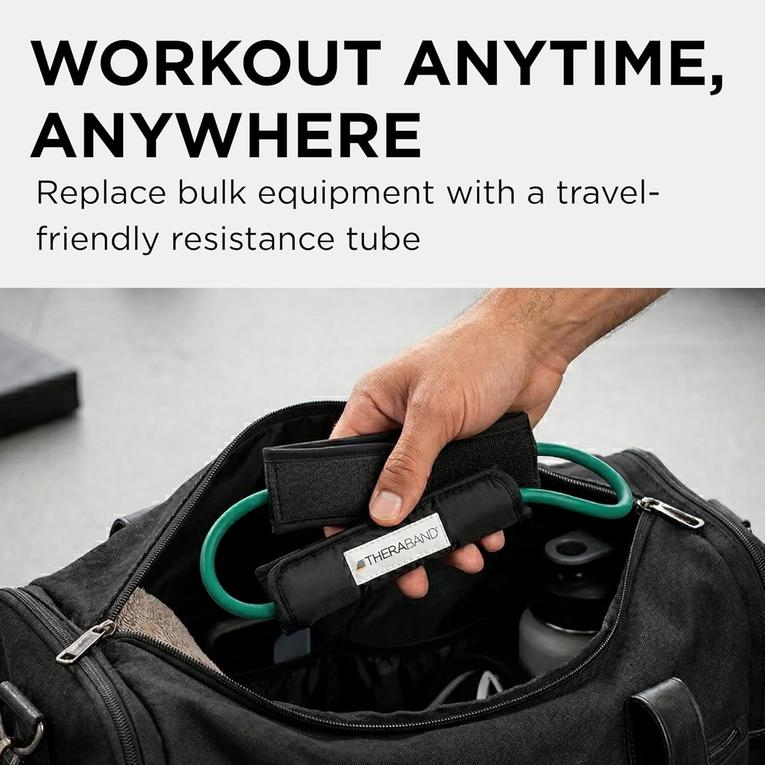 THERABAND Resistance Tubes, 12 IN, Green, Heavy Thickness, 4.6 LBS Resistance, Level 4