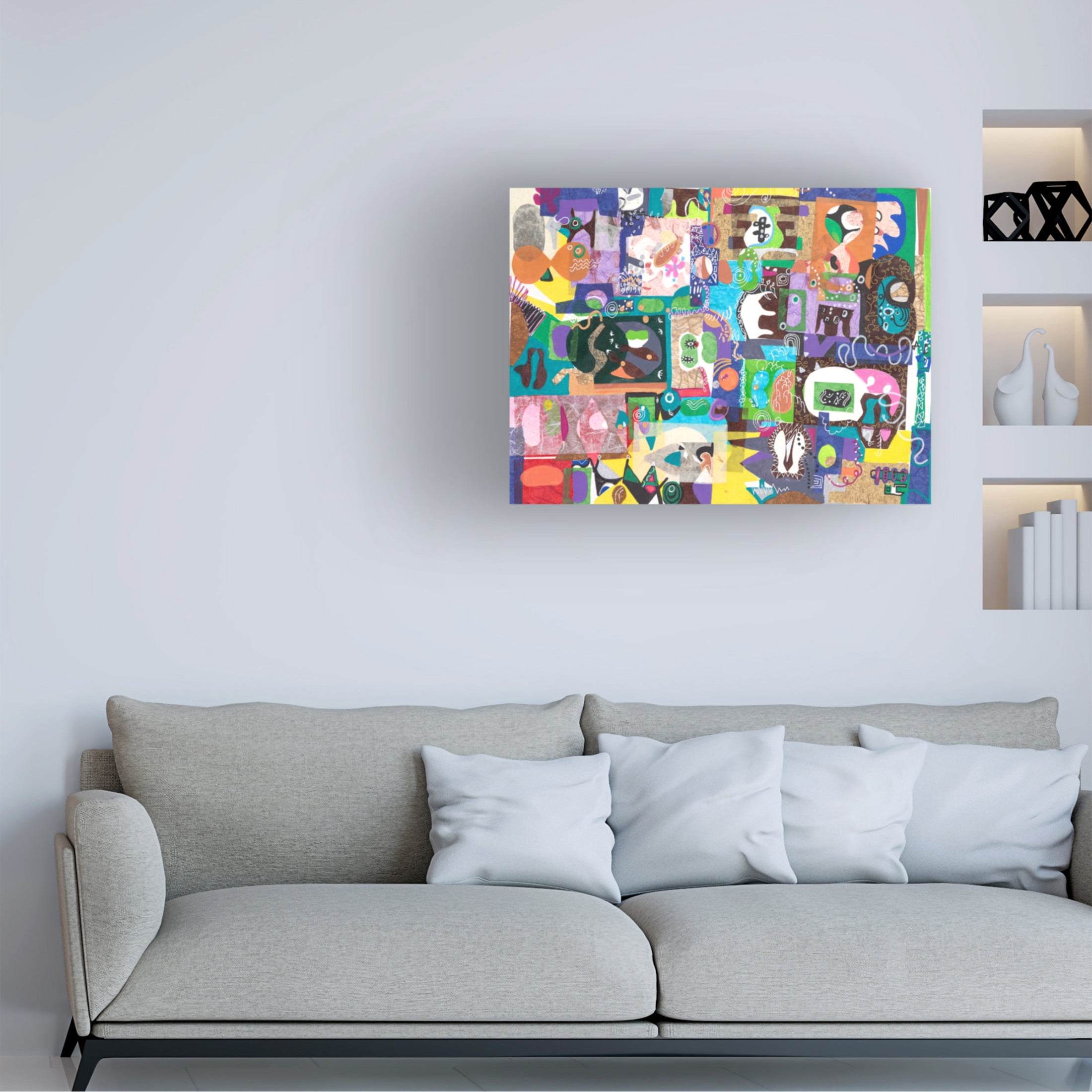 Canvas Wall Art - Ellen Kossoff 'Circus' Wall Art for Living Room, Bedroom, or Office Décor by Trademark Fine Art - 32 x 24 Inches