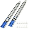 thumbnail image 1 of 10 Pairs of 14 Inch Hardware 3-Section Soft Close Full Extension Ball Bearing Side Mount Drawer Slides,100 LB Capacity Drawer Slide, 1 of 4