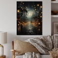 thumbnail image 2 of Designart "Sea of Lanterns Japanese Festival Celebration II" Cityscapes Print on Natural Pine Wood, 2 of 5