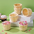 thumbnail image 4 of BESTONZON 6Pcs Handwoven Wood Woven Storage Basket Light Brown Desktop Organizer for Home Storage, 4 of 5