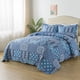 thumbnail image 2 of Honeilife Juego De Edredón Rústico Queen – Juego De Edredón De Microfibra De 3 Piezas, Colchas Ligeras, Colchas Florales, Funda De Cama Retro Para Todas Las Estaciones, Color Azul, 2 of 5