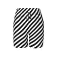 thumbnail image 5 of PAYOHTO Boy Swim Trunks X-Large Size 18-20 Teens Boy Beach Board Shorts Black White Diagonal Stripes Quick Dry Bathing Suit Swimwear, 5 of 9