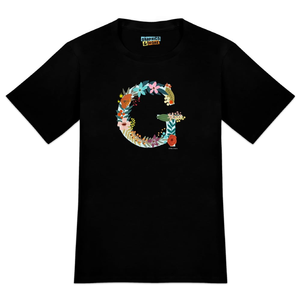 Graphics and More - Letter G Floral Monogram Initial Men's Novelty T ...