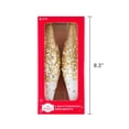 thumbnail image 5 of 4-Count White and Gold Glitter Ombre Finial Shatterproof Christmas Ornaments, 8.3", by Holiday Time, 5 of 5