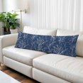 thumbnail image 2 of Dark Blue Botanical Body Pillow Cover 20 x 60 Inch Decorative Pillow Cover Vintage Floral Plants Branch Lumbar Pillowcase Seasonal Rectangle Cushion Case for Couch Sofa Bed Living Room, 2 of 9