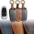 thumbnail image 4 of Yimiti Leather Case For Hyundai For Santa For Cruz 2022 On 5 Buttons Keyless Remote,Black, 4 of 5