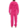 thumbnail image 5 of Cozy Thermal Jumpsuit for Everyday Casual Wear with Zip Front Lined Comfort and Relaxed Fit Nighttime Pajama Piece, Hot Pink, XXXXXL, 5 of 6