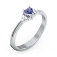 thumbnail image 3 of Bague Cœur Pierre de Naissance avec Accents d'Épaule - Saphir Bleu (Septembre), 3 of 4