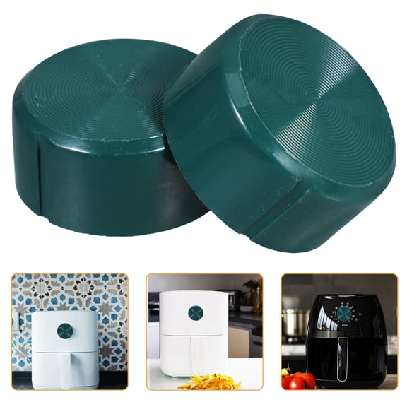LEORX 2Pcs Kitchen Appliance Timer Knob Replacement Green Plastic Durable Air Fryer Accessory