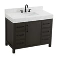 thumbnail image 6 of Elegant Kitchen and Bath 42 inch Single Bathroom Vanity In Mocha Brown with backsplash, 6 of 10