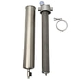 thumbnail image 2 of INTBUYING Stainless Steel Front Filter Whole House Waterway Filter Protector High Flow Front Filter with Water Pressure Gauge 15000L/h, 2 of 9
