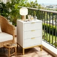 thumbnail image 4 of Modern Nightstand, 25.8" Tall Bedside Table with 3 Drawers, 4 of 12