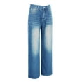 thumbnail image 2 of Cenuakty Women’s Straight Leg Baggy Jeans, Vintage Mid Waist Relaxed Fit Washed Denim Pants, 2 of 9