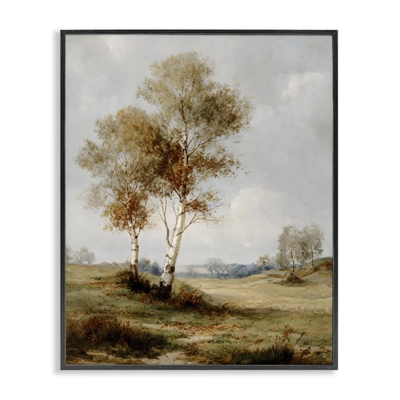 Stupell Industries French Country Autumn Countryside Trees Black Framed Giclee Art, 11 x 14, by LSR Design Studio