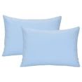 thumbnail image 2 of Pillowcase Set - 2 Pack Brushed Microfiber 19.3 x14.2 Pillowcases - Soft, Wrinkle-Free, Fade-Resistant, Stain-Resistant, Pillowcases with Envelope Closure - 19.3 x14.2 Inches, Light Blue, 2 of 9