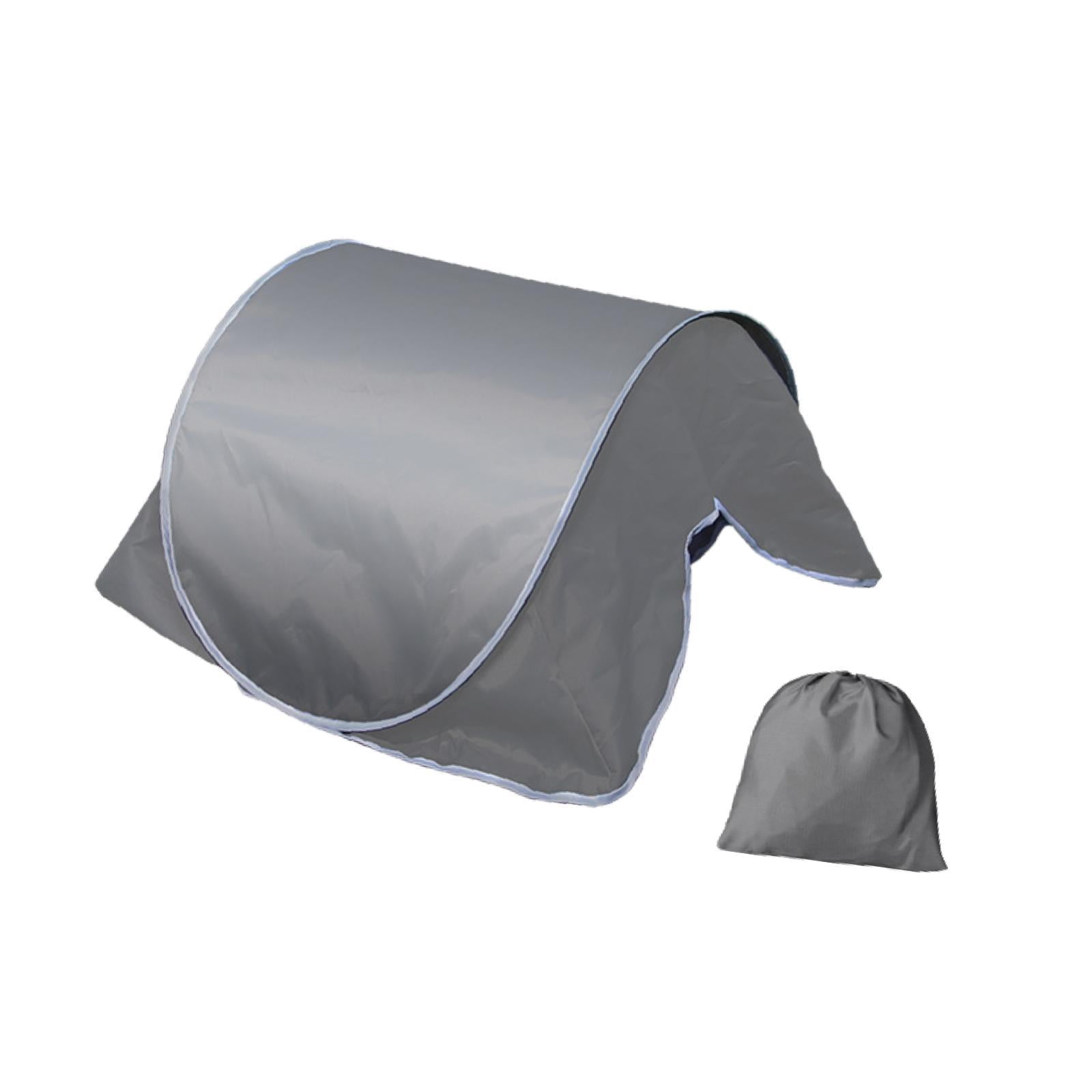 TTETTZ Mini Beach Sun Shelter Instant Canopy Zipper with Phone Pocket Head Shade Automatic Shade Tent for Fishing Outdoor Dog Pet Gray