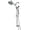 Polished Chrome, variant on Westbrass SCH700P-07 Shower Bar with 5-Function Rainfall Shower Head and Panda Hand Held Sprayer, Satin Nickel