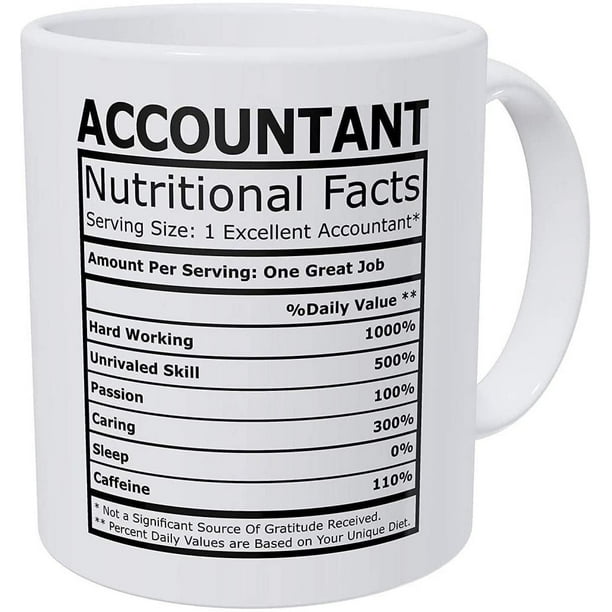 Información nutricional de la taza de café Ceramic Accountant, 350 ml