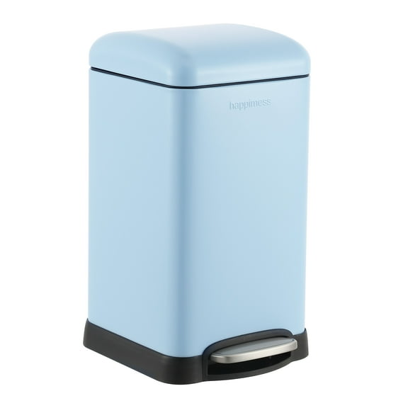 happimess Betty Retro Mini 3.2-Gallon Step-Open Trash Can, Tide Pool Blue, HPM1012H