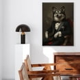 thumbnail image 5 of Hudo Finnish Lapphund Painting Gentleman Style on Canvas, Finnish Lapphund Vintage Costume Style Animals Posters For Home Decorations, Living Room, Bathroom Decor, 5 of 5