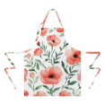 thumbnail image 2 of Pioneer Flower Floral Print Pattern Apron-Garden Aprons for Women with Pockets-Cotton Linen Waterproof Kitchen Cooking Gardening Aprons Adjustable for Kitchen,Cooking,BBQ and Salon 33x27 Inch, 2 of 7