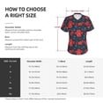thumbnail image 4 of Vsdgher Rose Flowers Women Shirts V Neck Short Sleeve Tops T-Shirt Basic Tees, S to 3XLLarge, 4 of 5
