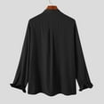 thumbnail image 4 of INCERUN Men's Long Sleeve Casual Solid Color Tops Button Down Dress Shirts, 4 of 5