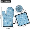 thumbnail image 6 of Blue Dog Paw Footprint Kitchen Oven Mitt and Pot Holder Sets 2 Pcs for Baking, Cooking and Grilling, Heat Resistant Up To 392 °F, 6 of 7