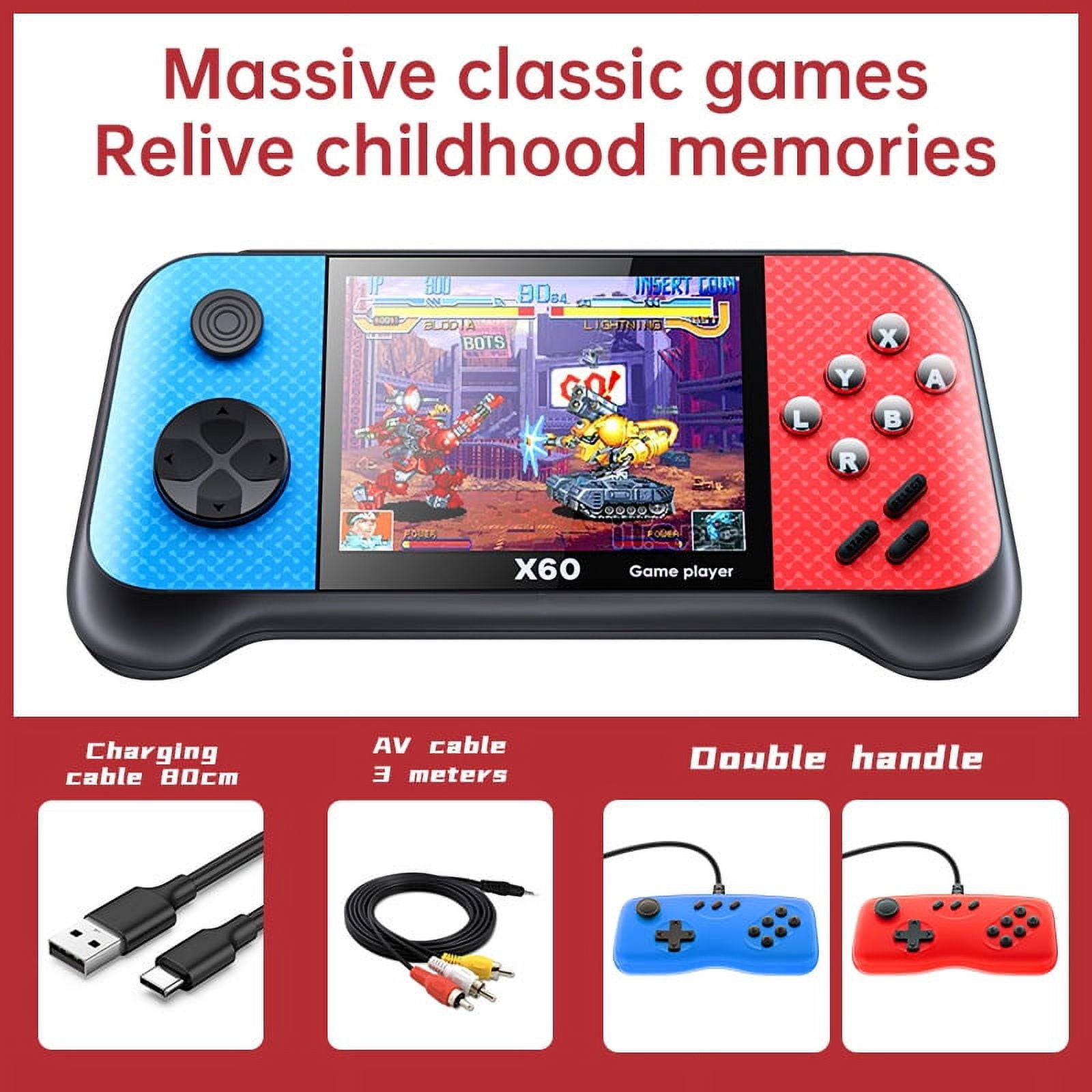 Consola de juegos X60, consola de juegos portátil PSP, consola de juegos de doble mango, Arcade portátil Retro clásico | Bodega Aurrera en línea Consola de juegos X60, consola de juegos portátil PSP, consola de juegos de doble mango, Arcade portátil Retro clásico | Bodega Aurrera en línea