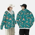 thumbnail image 6 of Kll Giraffes Doing Various Yoga Print Men'S Women’s Upf 50+ Sun Protection Outdoor Hoodie Jacket Long Sleeve Fishing Hiking Performance Shirt- Large, 6 of 8