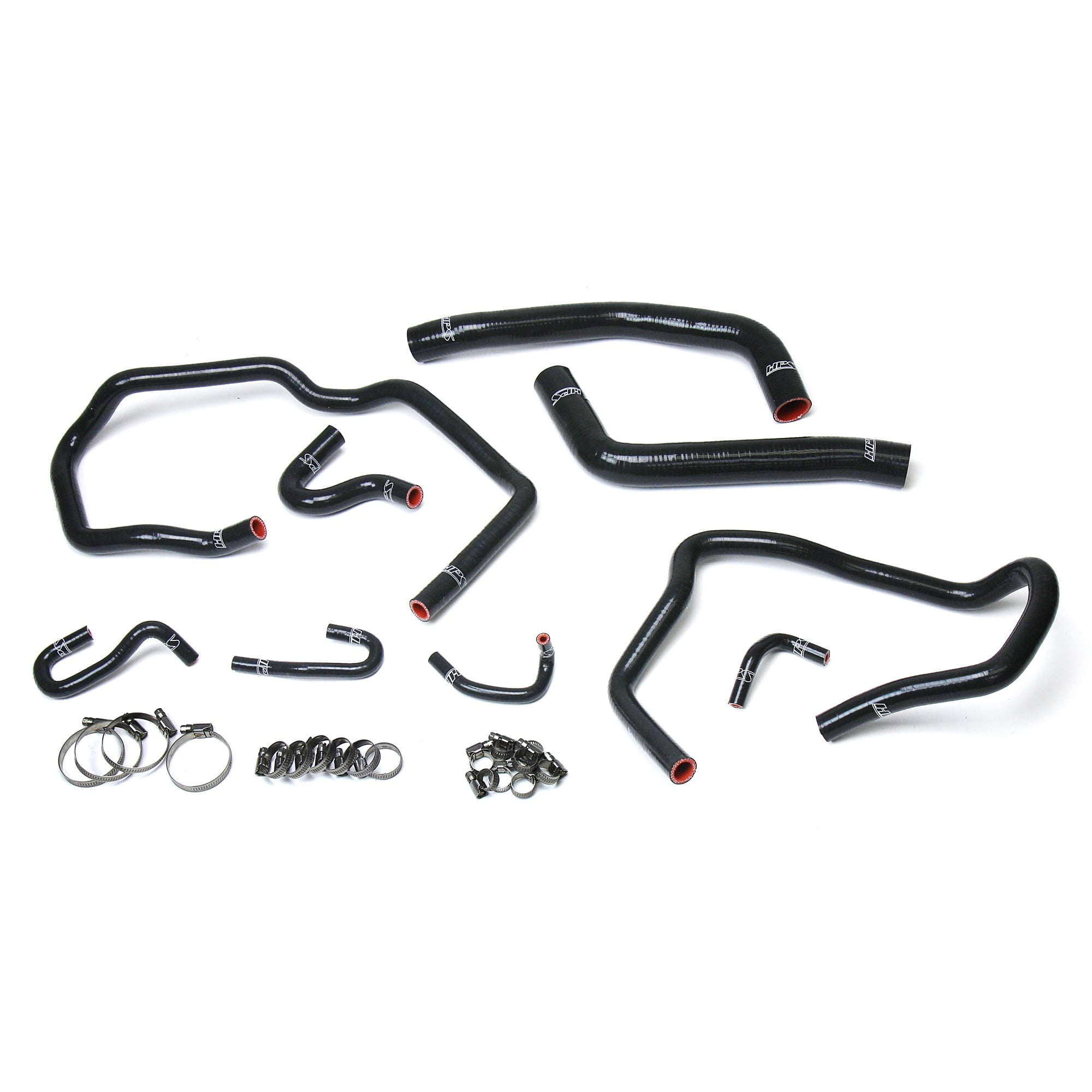 HPS Reinforced Black Silicone Radiator + Heater Hose Kit Coolant for
