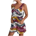 thumbnail image 2 of LEBONYARD Womens Summer Shorts with Pockets,Women's Shorts for a Stylish Look,,Women's Summer Comfortable Casual Suspender Printing Shorts Pocket Jumpsuit Shorts, 2 of 7