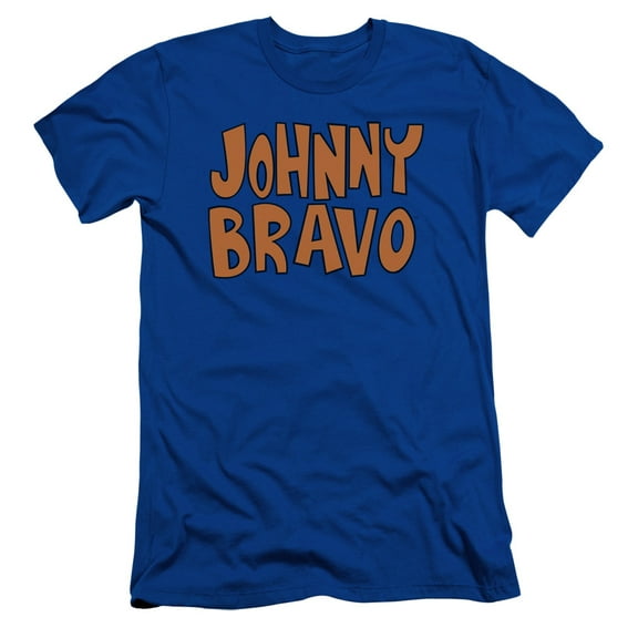 Johnny Bravo Jb Logo S/S Adult 30/1 T-Shirt Royal Blue