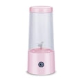 thumbnail image 1 of Plastic Blender Portable USB Charging Stainless Steel Slicer Squeezer Mixer 3.7V 350ML Juicer Home Canteen Squeezer Mixing Machine Pink, 1 of 6