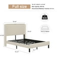 thumbnail image 5 of Yoneston Full Size Platform Bed Frame with Velvet Upholstered Headboard Storage Shelf and USB Port Charging Station for Bedroom, Beige, 5 of 7