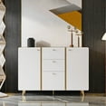 thumbnail image 3 of Sideboard Buffet Cabinet with 3 Drawers & 2 Doors,47.24"Buffet Cabinet with Adjustable Shelves for for Living Room Dining Room Hallway,Kitchen, 3 of 19