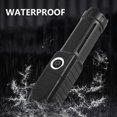 thumbnail image 3 of USB Rechargeable Flashlight Zoomable Tactical Torch Waterproof Ultra Bright Flashlight LED Tactical Flashlight 4 Lighting Modes Emergency Searchlight Portable Spotlight, 3 of 8