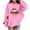 Pink, variant on Lorytime Christmas Hoodies for Boys Girls Santa Hat Bow Sweatshirt Long Sleeve Pullover Drop Shoulder Festive Tops