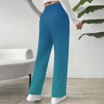 thumbnail image 5 of Lounge Pants for Women Plus Size Fleece Sweatpants High Waist Elastic Waist Gradient Color Long Trouser with Pockets, 5 of 9