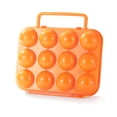 thumbnail image 2 of Caja De Almacenamiento De Huevos Caja contenedora de huevos de 12 rejillas, caja de almacenamiento portátil para huevos al aire libre con asa naranja Ehuebsd Para Estrenar, 2 of 4