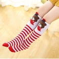 thumbnail image 3 of Kids Knee High Soccer Socks Christmas Gift Socks Boys Girls Novelty Funny Elf Neon Stripe Tube Stockings, 3 of 8