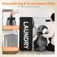 thumbnail image 4 of 90L Rolling Laundry Basket with Wheels, 29 IN Laundry Hamper with Wheels and Removable Mesh Bag, Black Laundry Basket on Wheels for Bedroom, Dorm, Large Laundry Basket Organizer, 4 of 7