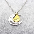 thumbnail image 1 of I You To The Moon And Back Engraved Celestial Pendant Necklace For Sentimental, 1 of 1
