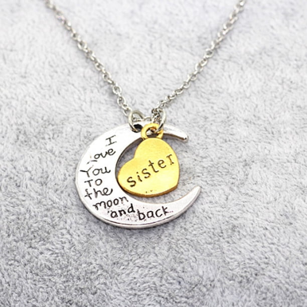 Collar para mujer, joyería para mujer, joyería para mujer, collar con colgante grabado "Te amo, te ...