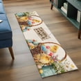 thumbnail image 3 of Easter Chicken 2'x6' Runner Rugs for Hallway Kitchen Bedside Non Slip, Colorful Eggs Spring Daisy Wildflowers Basket Entryway Rug Runners with Rubber Backing, Long Carpet Runner for Laundry Room, 3 of 8