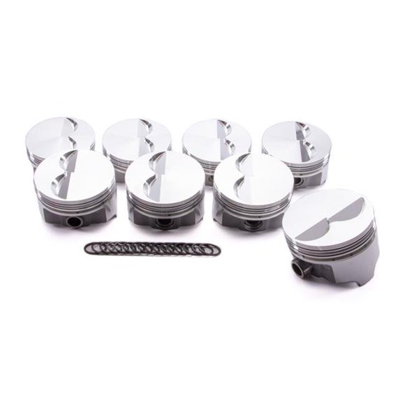 Icon Pistons IC792.030 Premium Forged Series Flat Top Piston Set - Small Block Chevy 283-400