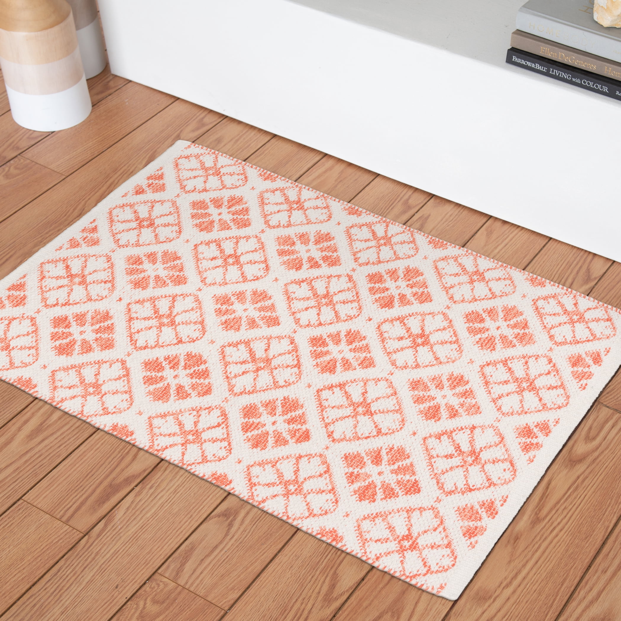 Mainstays by Becky G. & Alejandra Indoor Accent Rug, Orange Tile, 24" x 36"